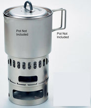 Load image into Gallery viewer, Evernew Titanium Ti DX Stand EBY257 Tri-Fuel Alcohol / Wood / Solid Fuel Tablets