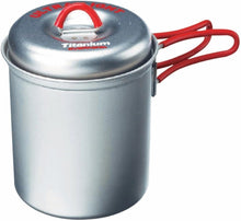 Load image into Gallery viewer, Evernew Titanium Ti UL Ultralight Deep Pot 640ml w/Lid/Insulated Handles ECA616