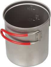 Load image into Gallery viewer, Evernew Titanium Ti UL Ultralight Deep Pot 640ml w/Lid/Insulated Handles ECA616