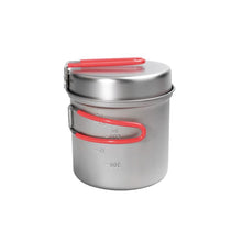 Load image into Gallery viewer, Evernew Titanium Ti UL Ultralight Deep Pot 900ml w/Fry Pan Lid & Handles ECA617