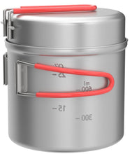 Load image into Gallery viewer, Evernew Titanium Ti UL Ultralight Deep Pot 900ml w/Fry Pan Lid & Handles ECA617
