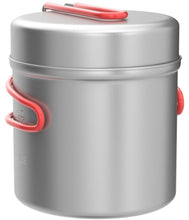Load image into Gallery viewer, Evernew Titanium Ti UL Ultralight Deep Pot 900ml w/Fry Pan Lid & Handles ECA617