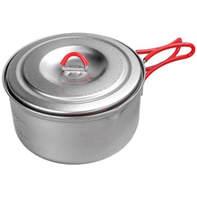 Load image into Gallery viewer, Evernew Titanium Ti UL Pot Set 900ml & 1300ml w/Lids & Insulated Handles ECA536