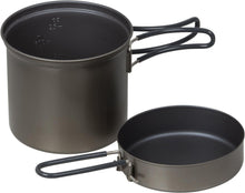 Load image into Gallery viewer, Evernew Titanium Ti NS Non-Stick Deep Pot 900ml w/Fry Pan Lid & Handles ECA402