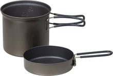 Load image into Gallery viewer, Evernew Titanium Ti NS Non-Stick Deep Pot 900ml w/Fry Pan Lid & Handles ECA402