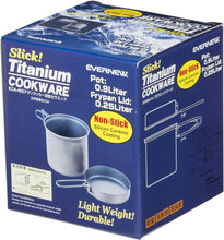 Load image into Gallery viewer, Evernew Titanium Ti NS Non-Stick Deep Pot 900ml w/Fry Pan Lid & Handles ECA402