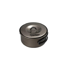 Load image into Gallery viewer, Evernew Ultralight Titanium Ti NS Non-Stick Pot 0.6L w/Lid & Handles ECA421