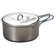 Load image into Gallery viewer, Evernew Ultralight Titanium Ti NS Non-Stick Pot 0.6L w/Lid & Handles ECA421