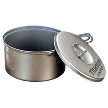 Load image into Gallery viewer, Evernew Ultralight Titanium Ti NS Non-Stick Pot 0.6L w/Lid & Handles ECA421
