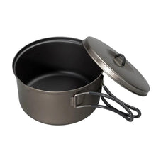 Load image into Gallery viewer, Evernew Ultralight Titanium Ti NS Non-Stick Pot 1.3L w/Lid & Handles ECA423