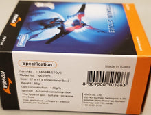 Load image into Gallery viewer, Kovea Titanium Ultralight Piezo Ignition Tiny Gas Canister Backpacking Stove