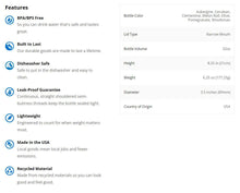 Load image into Gallery viewer, Nalgene Narrow Mouth Sustain 32 oz Bottle Eggplant Purple w/Teal Green Cap