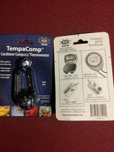 Load image into Gallery viewer, Sun TempaComp Thermometer Compass Carabiner Key Ring Temperature Biner 815