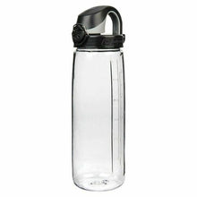 Load image into Gallery viewer, Nalgene On The Fly 24oz Water Bottle Clear w/Black OTF Cap - BPA Free