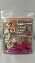 Load image into Gallery viewer, Mossy Oak Carbon Arrow Nocks Fluorescent Red 12-Pack MO-CAN
