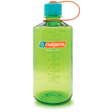 Load image into Gallery viewer, Nalgene Narrow Mouth 32oz Tritan Water Bottle Pear Green w/Blue-Orange Lid