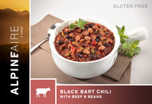 Load image into Gallery viewer, AlpineAire Black Bart Chili w/Beef & Beans Freeze Dried Camping Food Pouch 60407