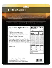 Load image into Gallery viewer, AlpineAire Cinnamon Apple Crisp w/French Vanilla Camping Food Pouch 60215