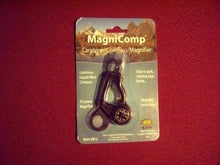 Load image into Gallery viewer, Sun MagniComp Compass 3X Magnifier Carabiner Key Ring Biner Backpacking 813