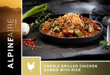 Load image into Gallery viewer, AlpineAire Creole Grilled Chicken Gumbo Freeze Dried Camping Food Pouch 60355