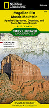 Load image into Gallery viewer, National Geographic Trails Illustrated AZ Mogollon Rim/ Munds Mountain Map TI00000855