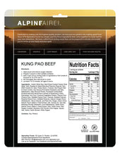 Load image into Gallery viewer, AlpineAire Asian Style Kung Pao Beef Freeze Dried Camping Food Pouch 60410