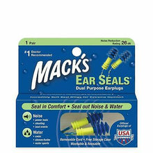 Load image into Gallery viewer, Mack's Ear Seals Shooters Ear Plugs with Neck Cord 1-Pair -26 dB Macks #11