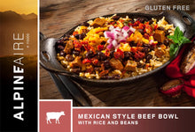Load image into Gallery viewer, AlpineAire Mexican Style Beef Bowl w/Rice & Beans Freeze Dried Food Pouch 60415