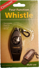 Load image into Gallery viewer, Coghlan's Four Function Whistle Thermometer Magnifier Compass 4-Function