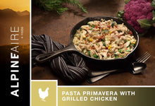 Load image into Gallery viewer, AlpineAire Pasta Primavera w/Grilled Chicken Freeze Dried Camp Food Pouch 60300