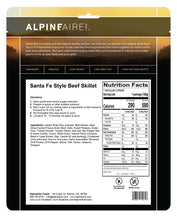 Load image into Gallery viewer, AlpineAire Santa Fe Beef Skillet Freeze Dried Camping Food Pouch 60435