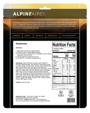 Load image into Gallery viewer, AlpineAire African Shakshuka w/Eggs & Rice Freeze Dried Camping Food Pouch 60130