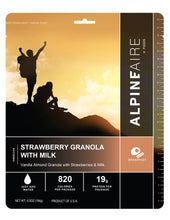 Load image into Gallery viewer, AlpineAire Strawberry Granola with Milk Freeze Dried Camping Food Pouch 60118