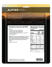 Load image into Gallery viewer, AlpineAire Strawberry Granola with Milk Freeze Dried Camping Food Pouch 60118