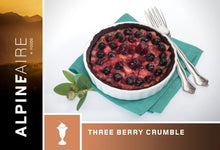 Load image into Gallery viewer, AlpineAire Three Berry Crumble w/Apples & Citrus Sauce Camping Food Pouch 60218
