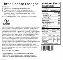 Load image into Gallery viewer, AlpineAire Classic Three Cheese Lasagna Freeze Dried Camping Food Pouch 60102