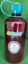 Load image into Gallery viewer, Nalgene Narrow Mouth 32oz Tritan Water Bottle Eggplant Purple w/Aqua Blue Lid