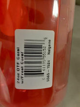 Load image into Gallery viewer, Nalgene On The Fly 24oz Water Bottle Clear Coral Pink w/Frost OTF Cap - BPA Free