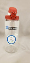 Load image into Gallery viewer, Nalgene Atlantis Wide Mouth 20oz Water Bottle Clear w/Red OTF Cap - BPA Free
