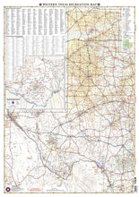 Load image into Gallery viewer, National Geographic Benchmark Maps Western Texas TX Road & Recreation Map BE0BENWTRM