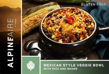 Load image into Gallery viewer, AlpineAire Mexican Style Veggie Bowl w/Rice & Beans Freeze Dried Camp Food 60110