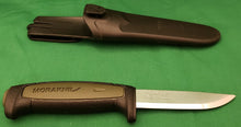 Load image into Gallery viewer, Morakniv Basic 511 3.6'' Carbon Steel Blade Green / Black Knife w/Sheath M-13249