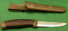 Load image into Gallery viewer, Morakniv Companion 4.1'' SS Blade Military Green/Black Knife w/Sheath OEM M-11827