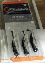 Load image into Gallery viewer, Celsius Ice Sprout 1/32 Jig head with Tail Black CE-SPT32BLK Fishing Lure 3-PK