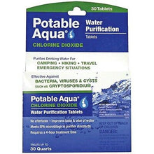 Load image into Gallery viewer, Potable Aqua Chlorine Dioxide Water Purification 30-Tablets