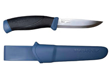 Load image into Gallery viewer, Morakniv Companion Knife w/Sheath Navy Blue OEM M-13214