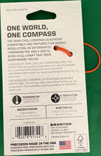 Load image into Gallery viewer, Brunton Tag-Along Key Ring Compass Thermometer w/Lanyard F-9045-OR