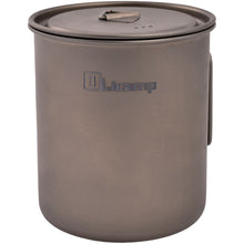 Load image into Gallery viewer, Olicamp Space Saver Ultralight Titanium 750ml Mug w/Folding Handles, Lid, & Bag