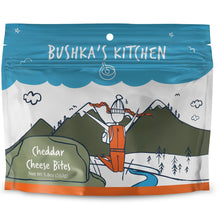 Load image into Gallery viewer, Bushka's Kitchen Cheddar Cheese Bites 10-Servings Freeze Dried Food Pouch