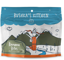 Load image into Gallery viewer, Bushka's Kitchen Organic Banana Bites 3-Servings Freeze Dried Food Pouch